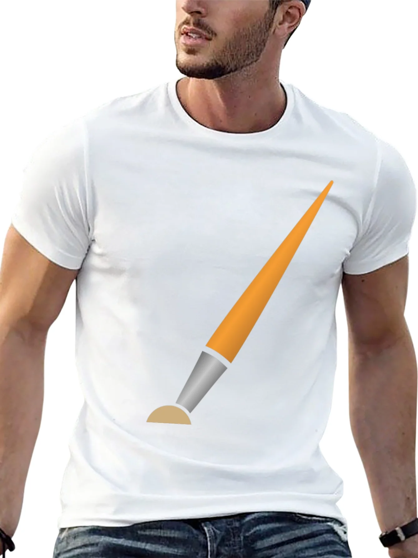 Brush Graphic Black T-Shirt
