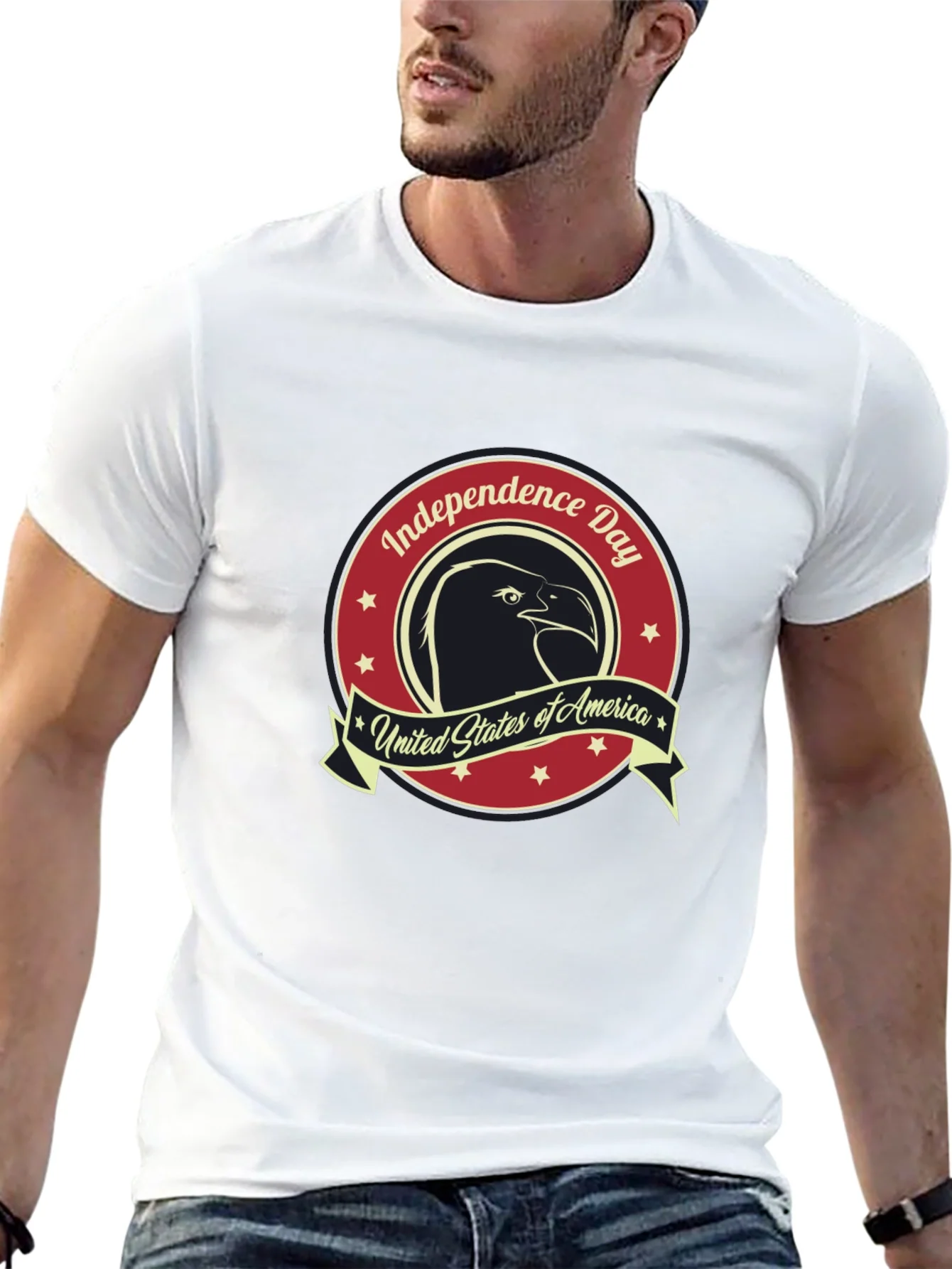 Independence Day Eagle Graphic T-Shirt