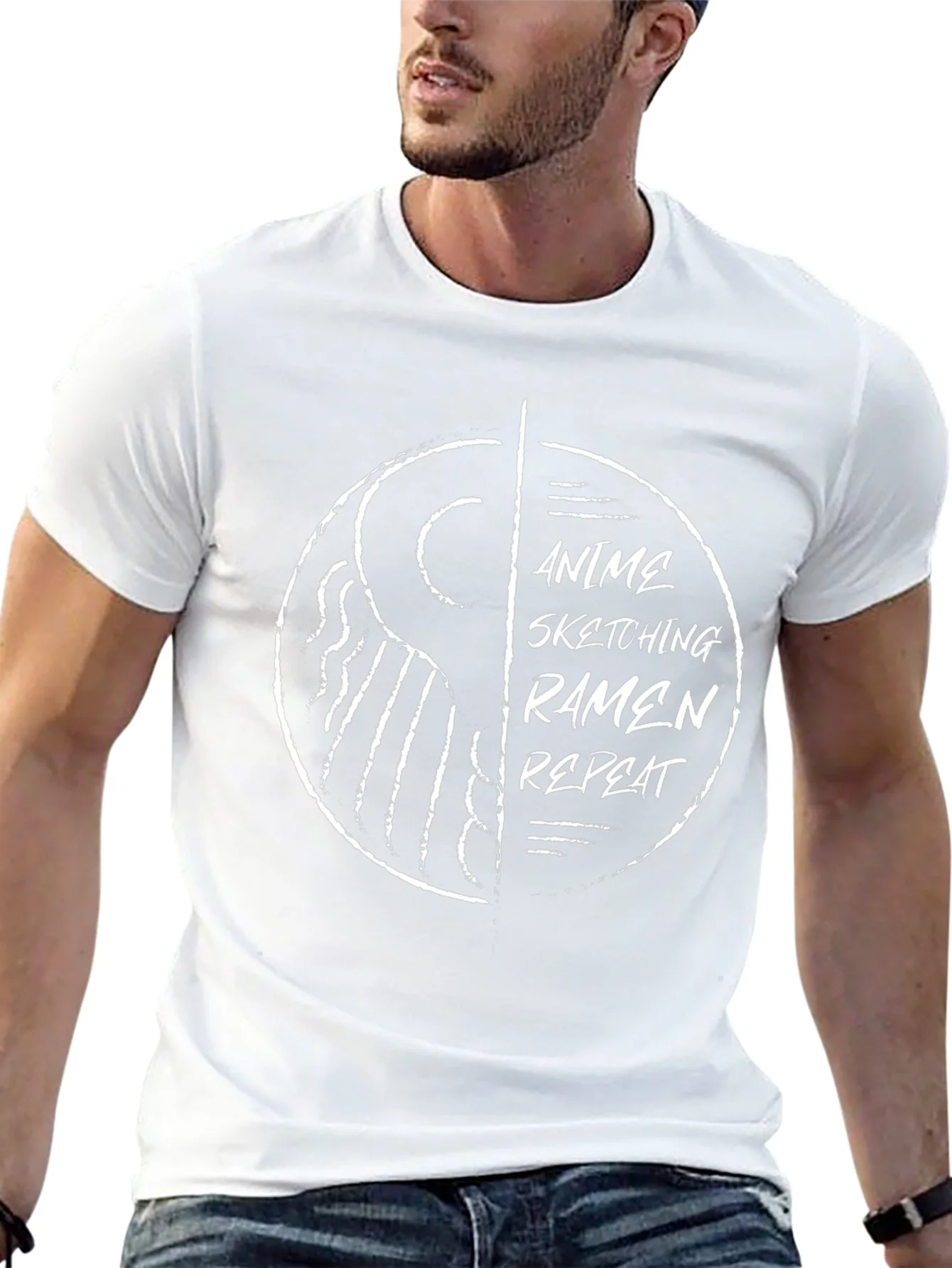 Anime Sketching Ramen Repeat Graphic Tee