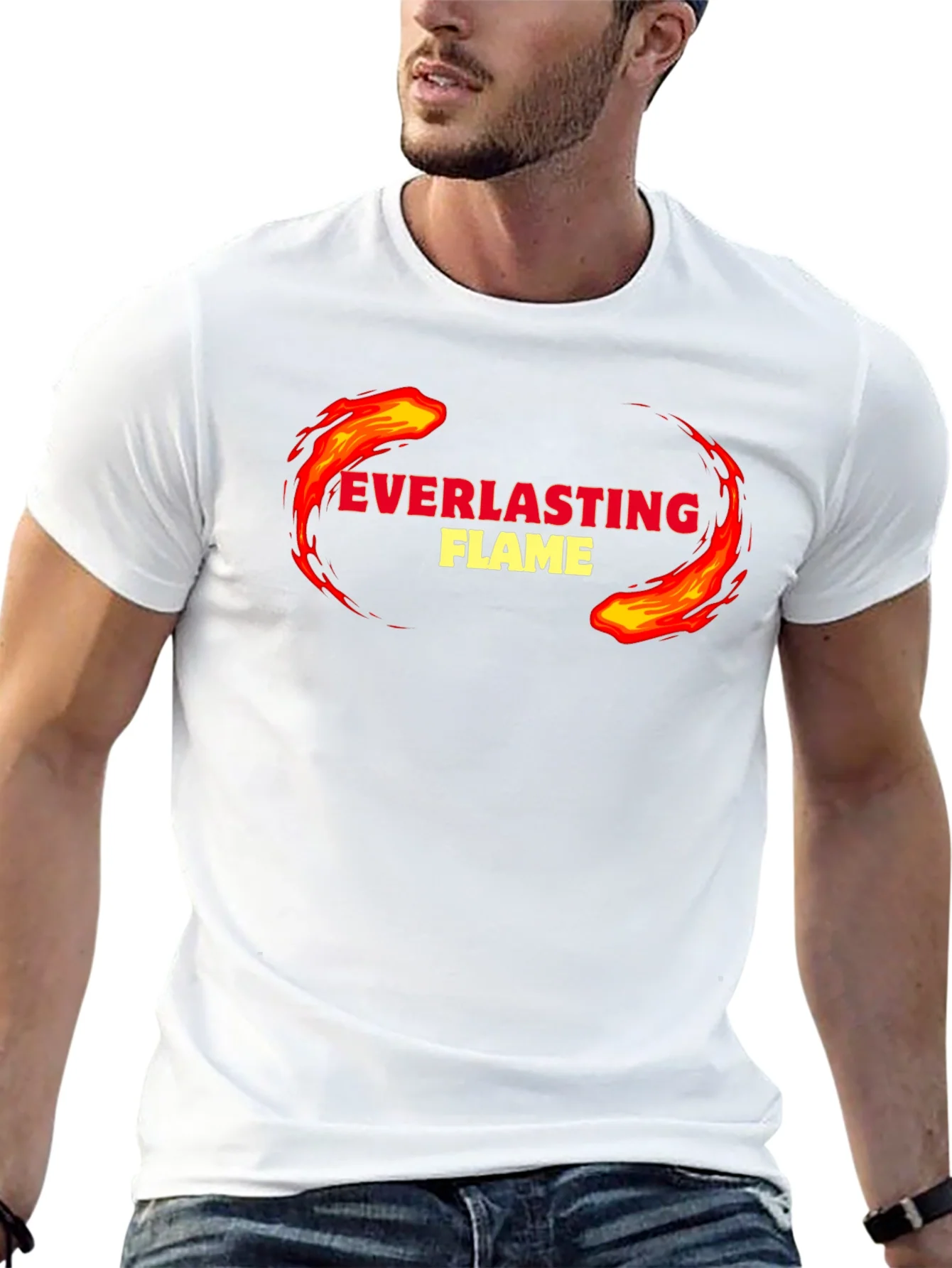 Everlasting Flame Graphic Tee - Black Cotton