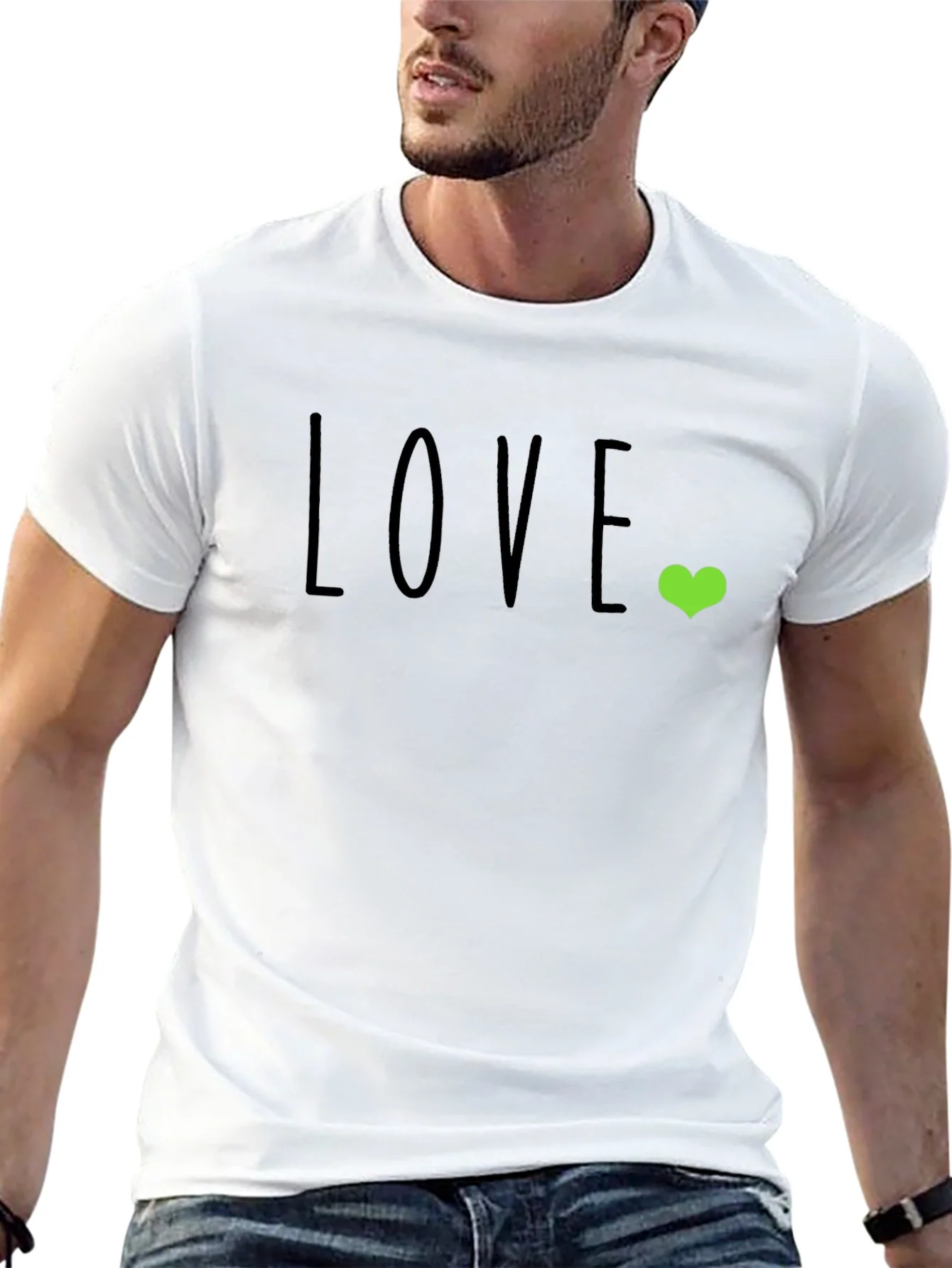 Love Heart Graphic T-Shirt - Casual Comfort