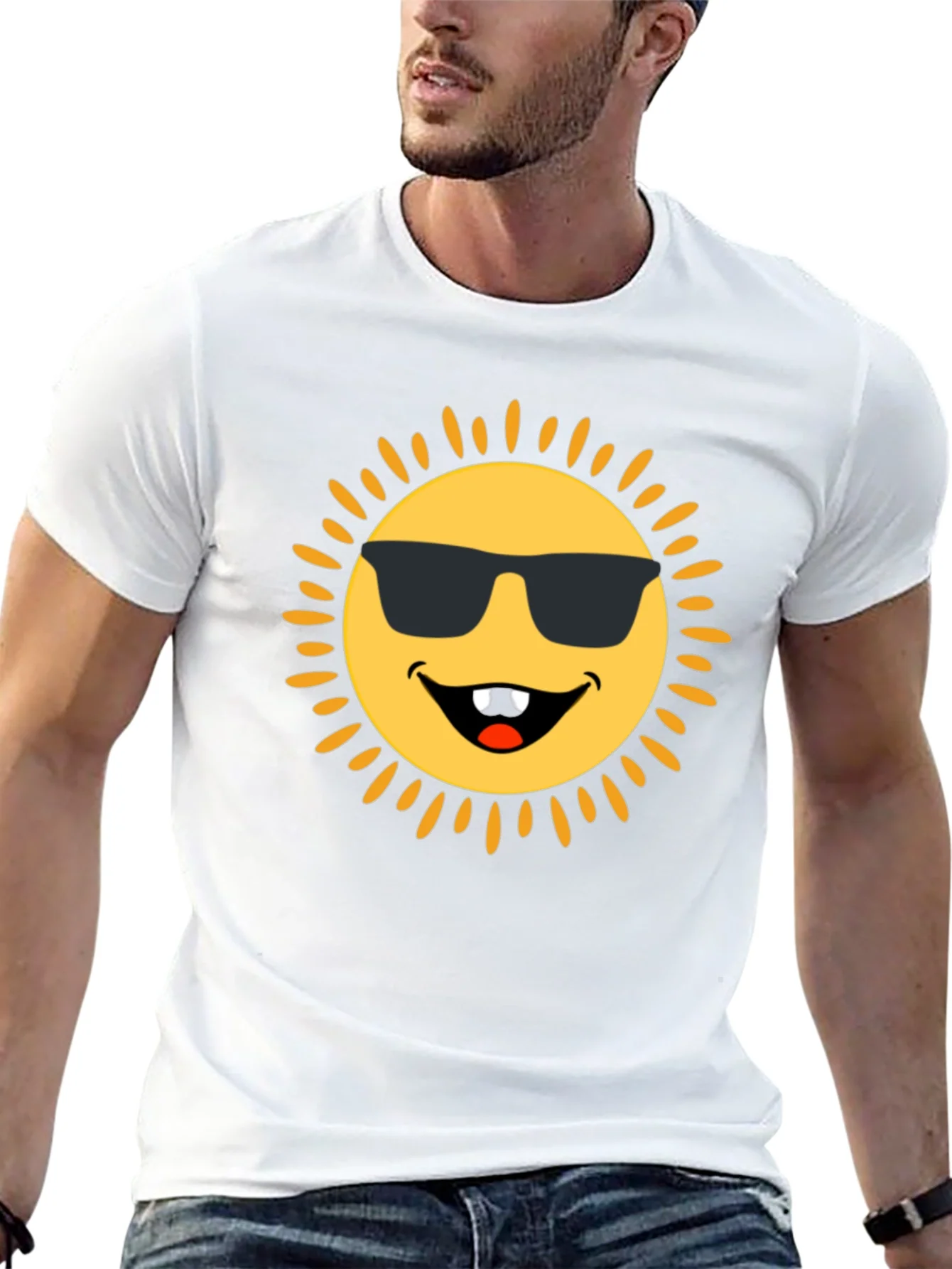 Funny Sun Face Graphic Tee