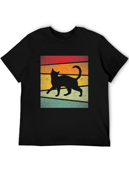 Retro Cat Silhouette T-Shirt