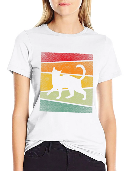 Retro Cat Silhouette T-Shirt