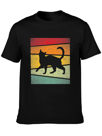 Retro Cat Silhouette T-Shirt