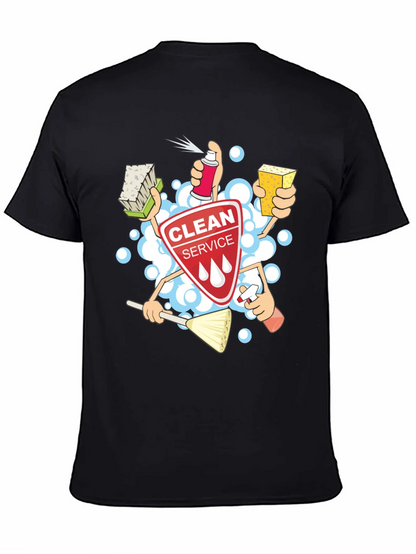 Clean Service T-Shirt - Cartoon Design