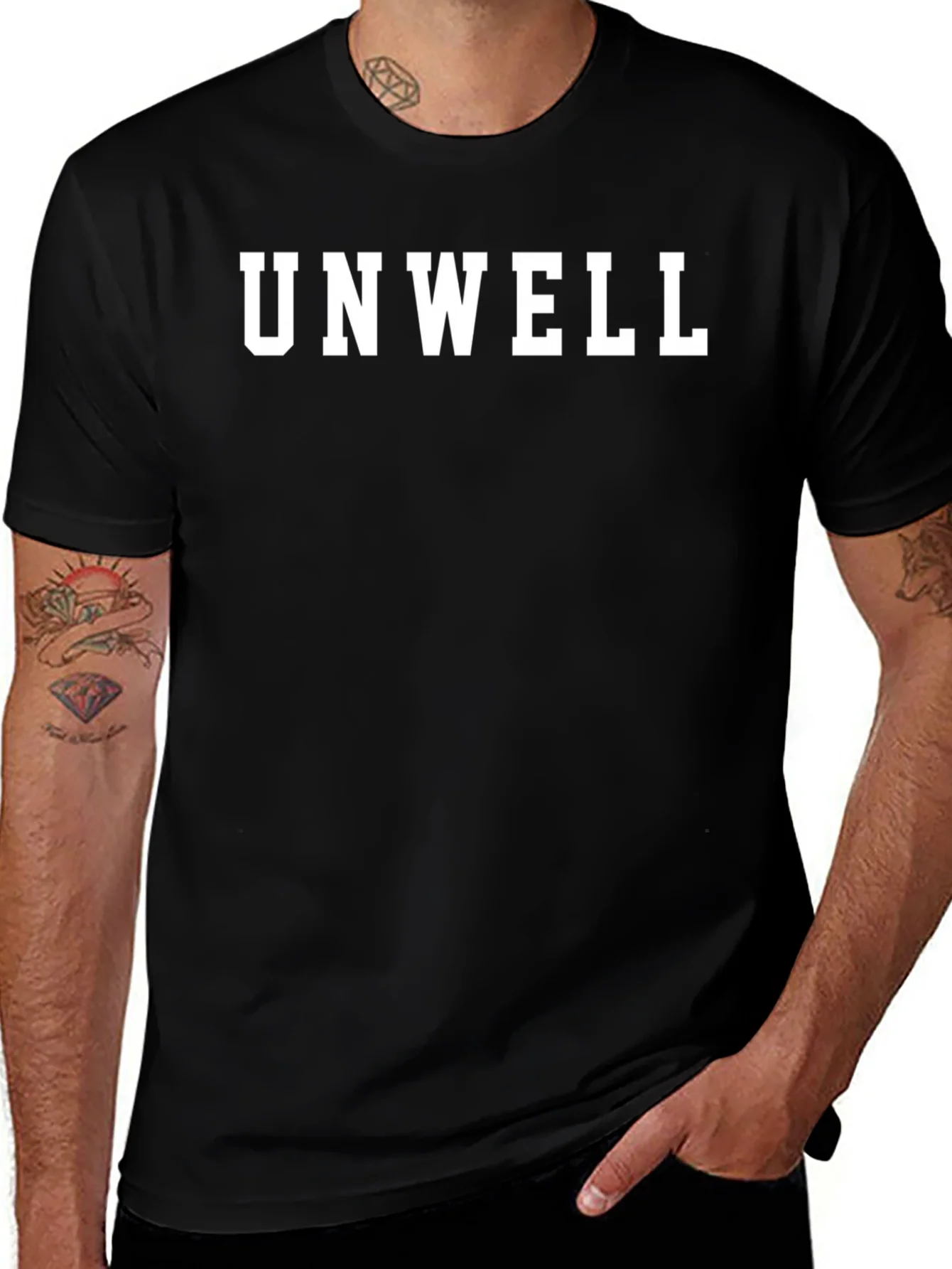 Unwell Graphic T-Shirt - Trendy Slogan Tee