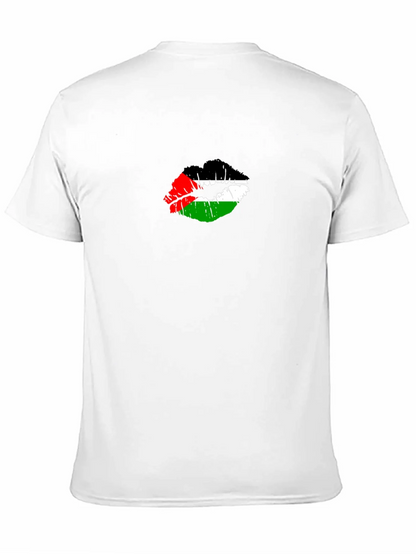 Palestine Flag Lips T-Shirt - Unique Graphic Tee