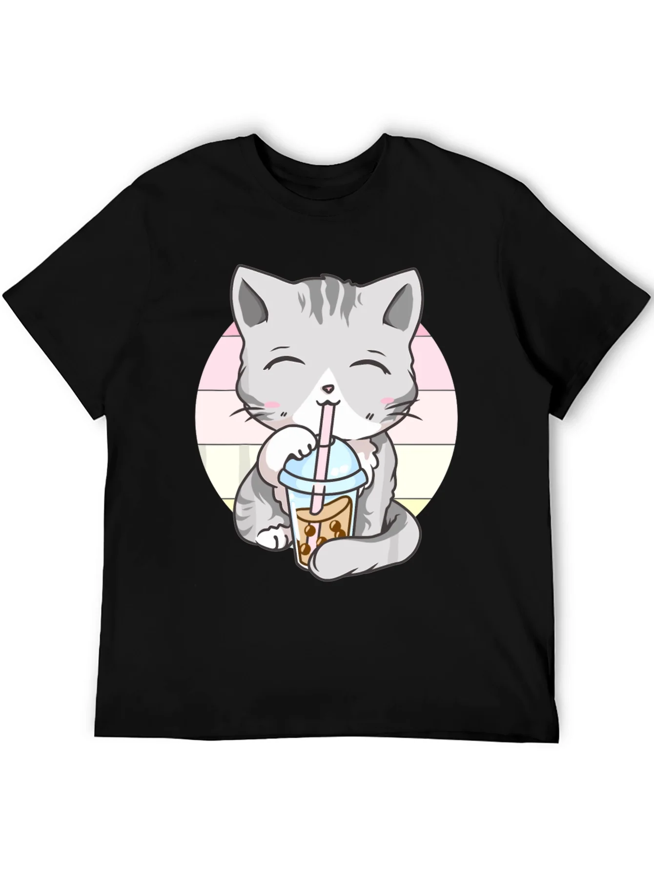 Kawaii Cat Boba Tea Graphic Tee