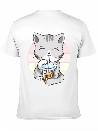 Kawaii Cat Boba Tea Graphic Tee
