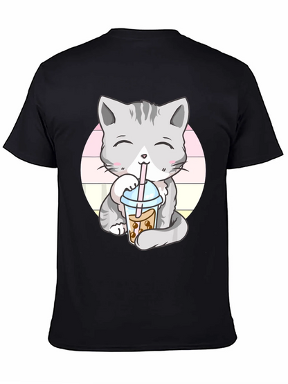 Kawaii Cat Boba Tea Graphic Tee