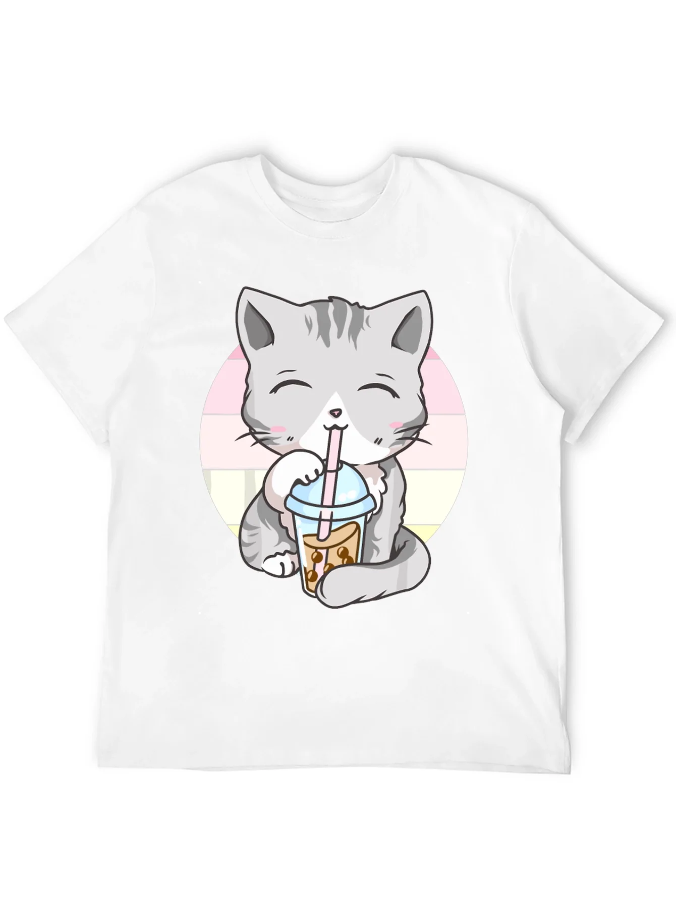 Kawaii Cat Boba Tea Graphic Tee
