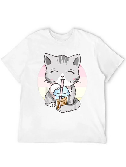 Kawaii Cat Boba Tea Graphic Tee