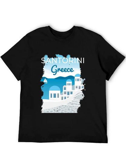 Santorini Greece Graphic T-Shirt