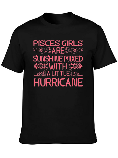 Pisces Girls Sunshine Hurricane Black T-Shirt