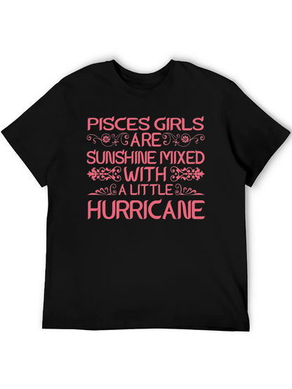 Pisces Girls Sunshine Hurricane Black T-Shirt