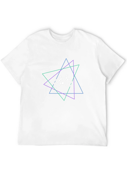 Geometric Bike Graphic T-Shirt