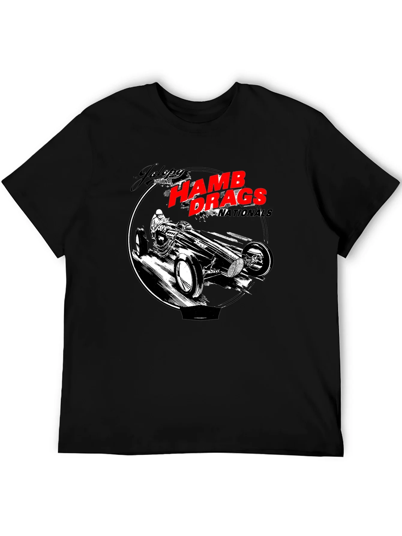 HAMB Drags Nationals Black T-Shirt Car Design