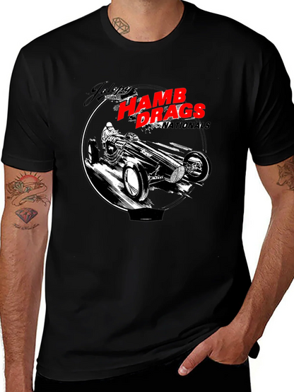 HAMB Drags Nationals Black T-Shirt Car Design