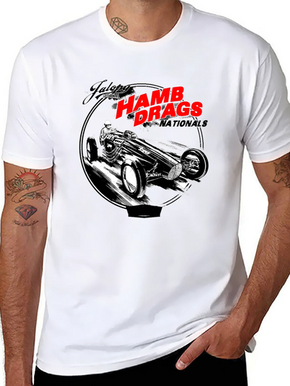 HAMB Drags Nationals Black T-Shirt Car Design