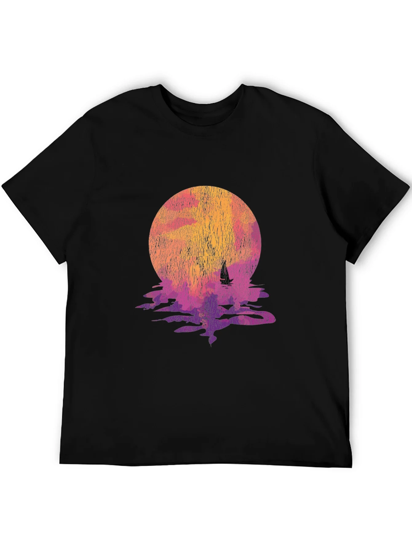 Sunset Sail Graphic Tee - Retro Style