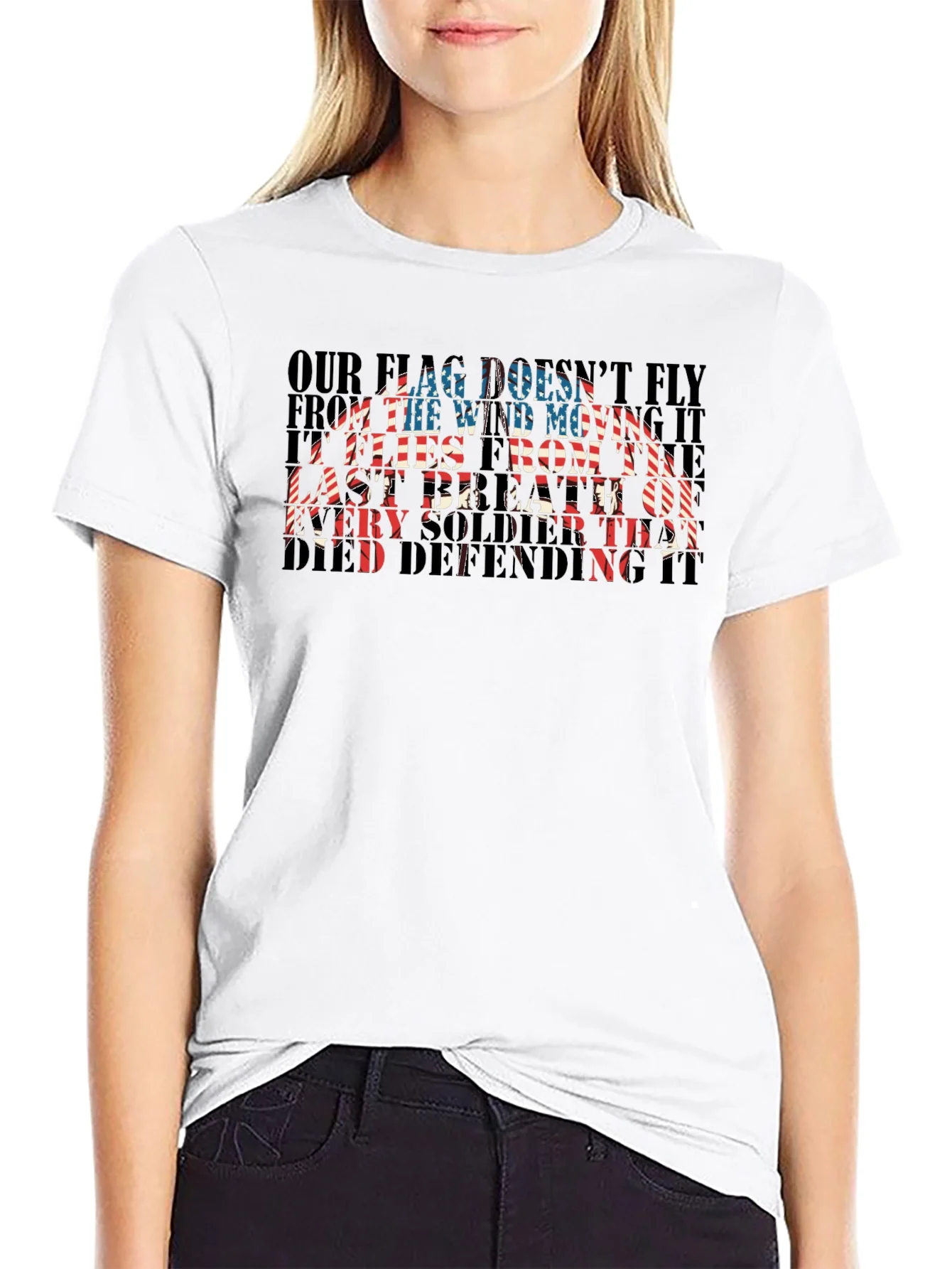Patriotic US Flag Soldier T-Shirt