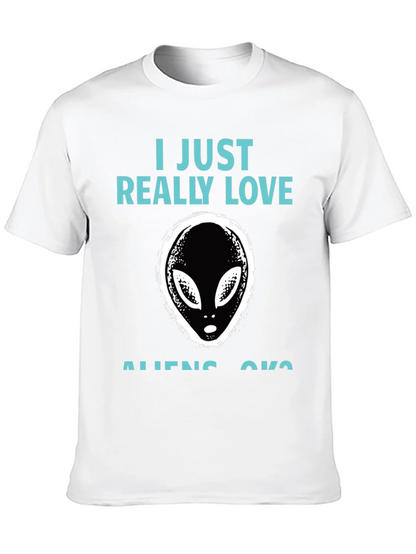 I Just Really Love Aliens Graphic T-Shirt