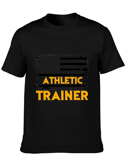 Athletic Trainer US Flag Graphic T-Shirt