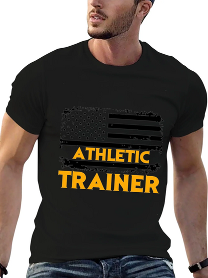 Athletic Trainer US Flag Graphic T-Shirt