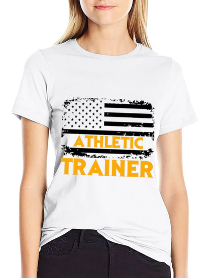 Athletic Trainer US Flag Graphic T-Shirt