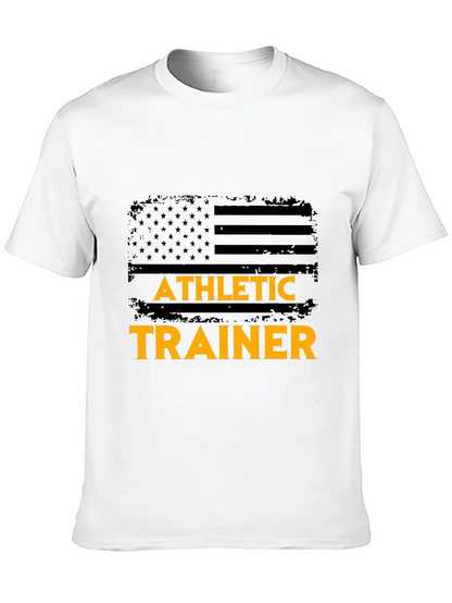 Athletic Trainer US Flag Graphic T-Shirt