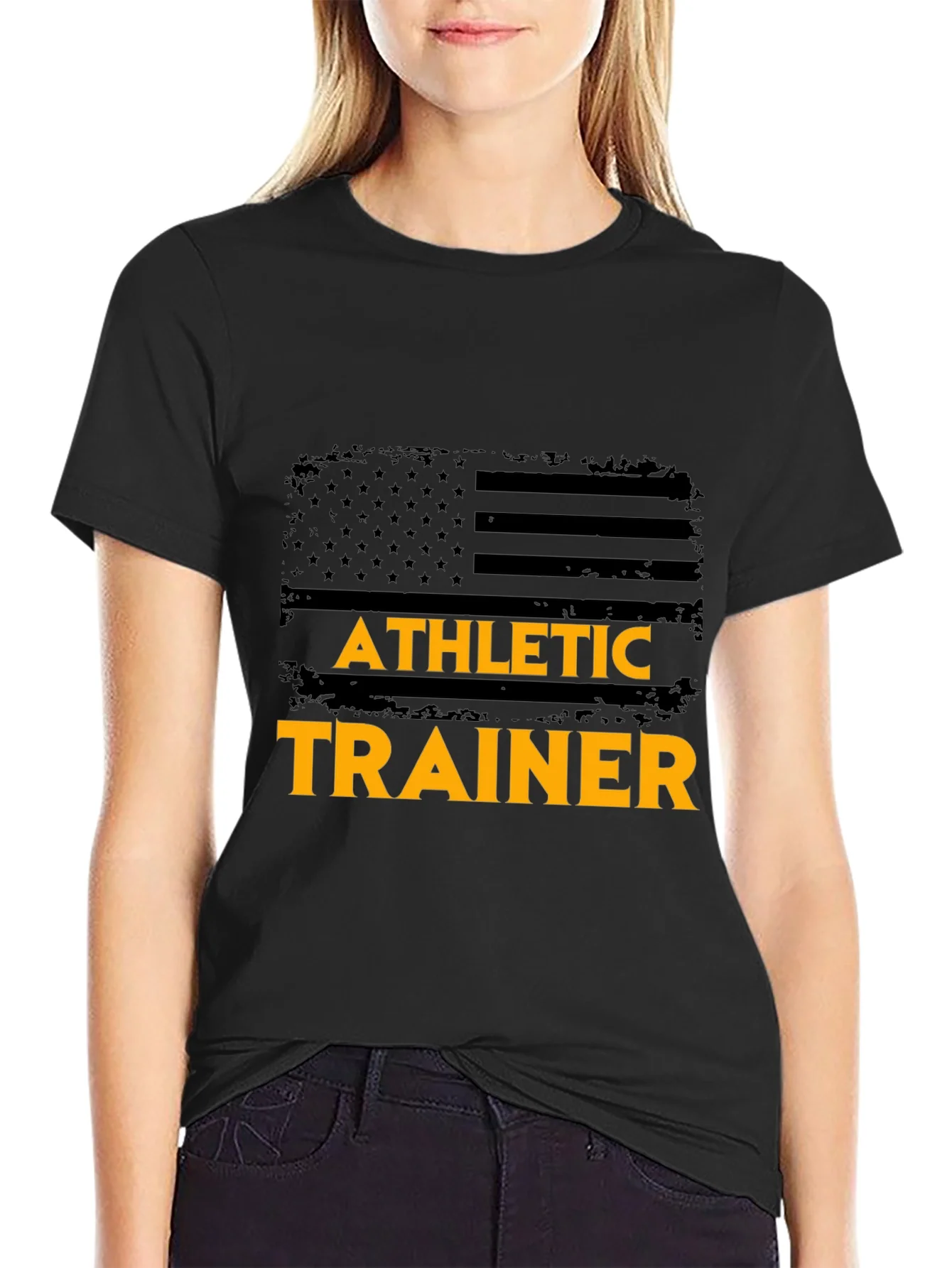 Athletic Trainer US Flag Graphic T-Shirt