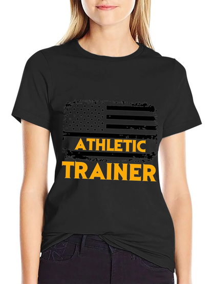 Athletic Trainer US Flag Graphic T-Shirt