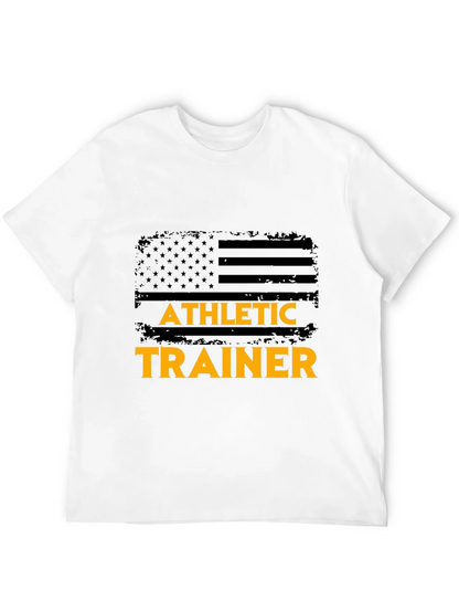 Athletic Trainer US Flag Graphic T-Shirt