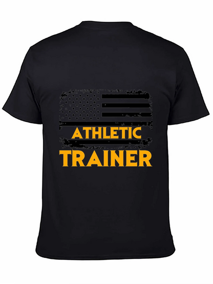 Athletic Trainer US Flag Graphic T-Shirt