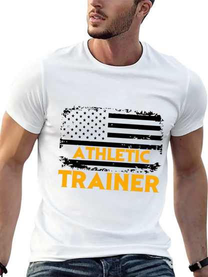 Athletic Trainer US Flag Graphic T-Shirt