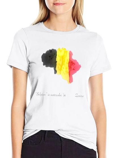 Belgium Flag T-Shirt - Black