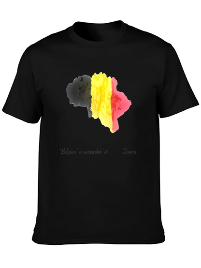 Belgium Flag T-Shirt - Black