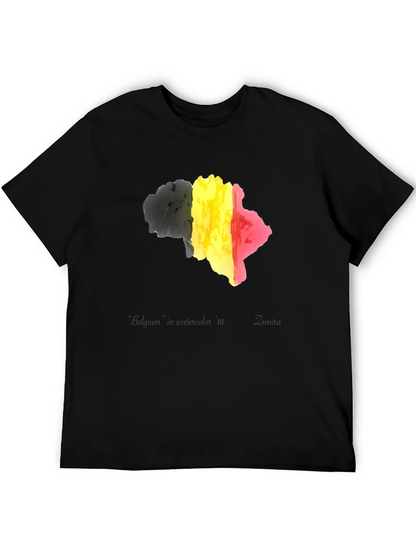 Belgium Flag T-Shirt - Black