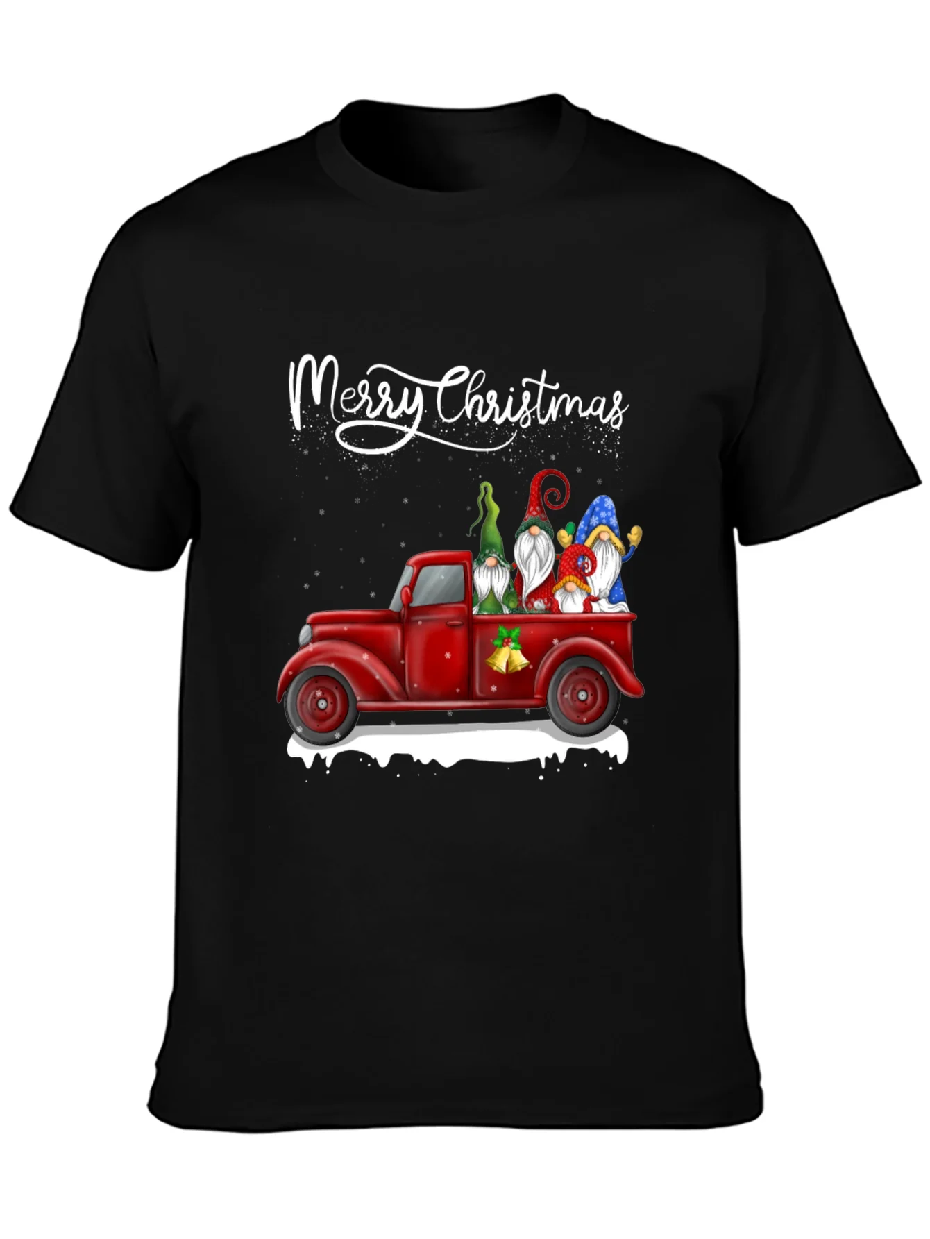 Merry Christmas Gnome Truck T-Shirt