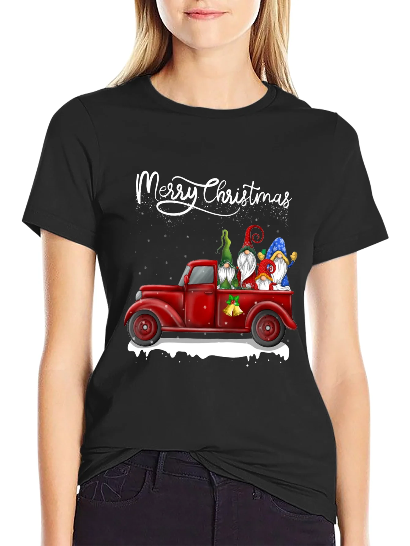Merry Christmas Gnome Truck T-Shirt