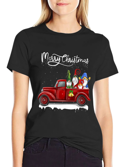 Merry Christmas Gnome Truck T-Shirt
