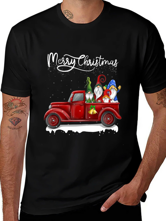 Merry Christmas Gnome Truck T-Shirt