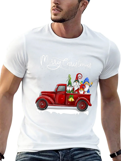 Merry Christmas Gnome Truck T-Shirt