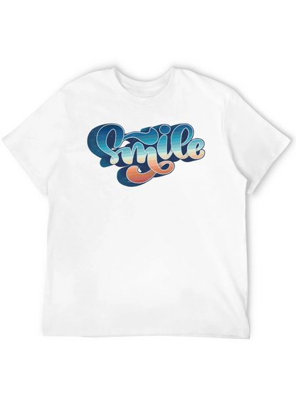 Retro Smile Graphic Black Tee