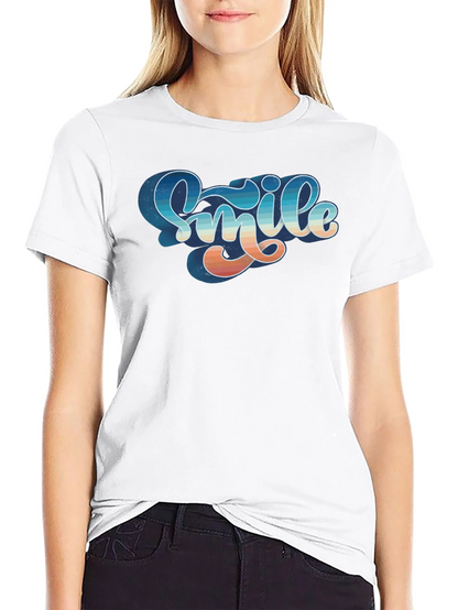 Retro Smile Graphic Black Tee