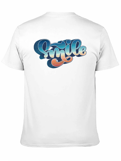 Retro Smile Graphic Black Tee