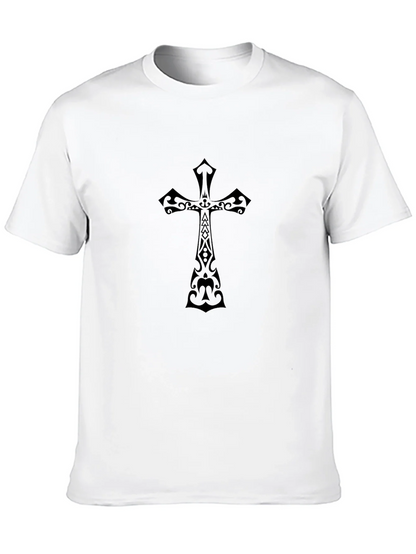 Black Christian Cross Graphic Tee