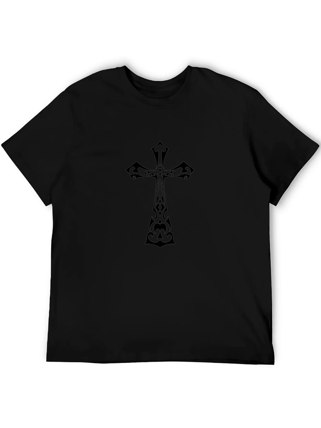 Black Christian Cross Graphic Tee