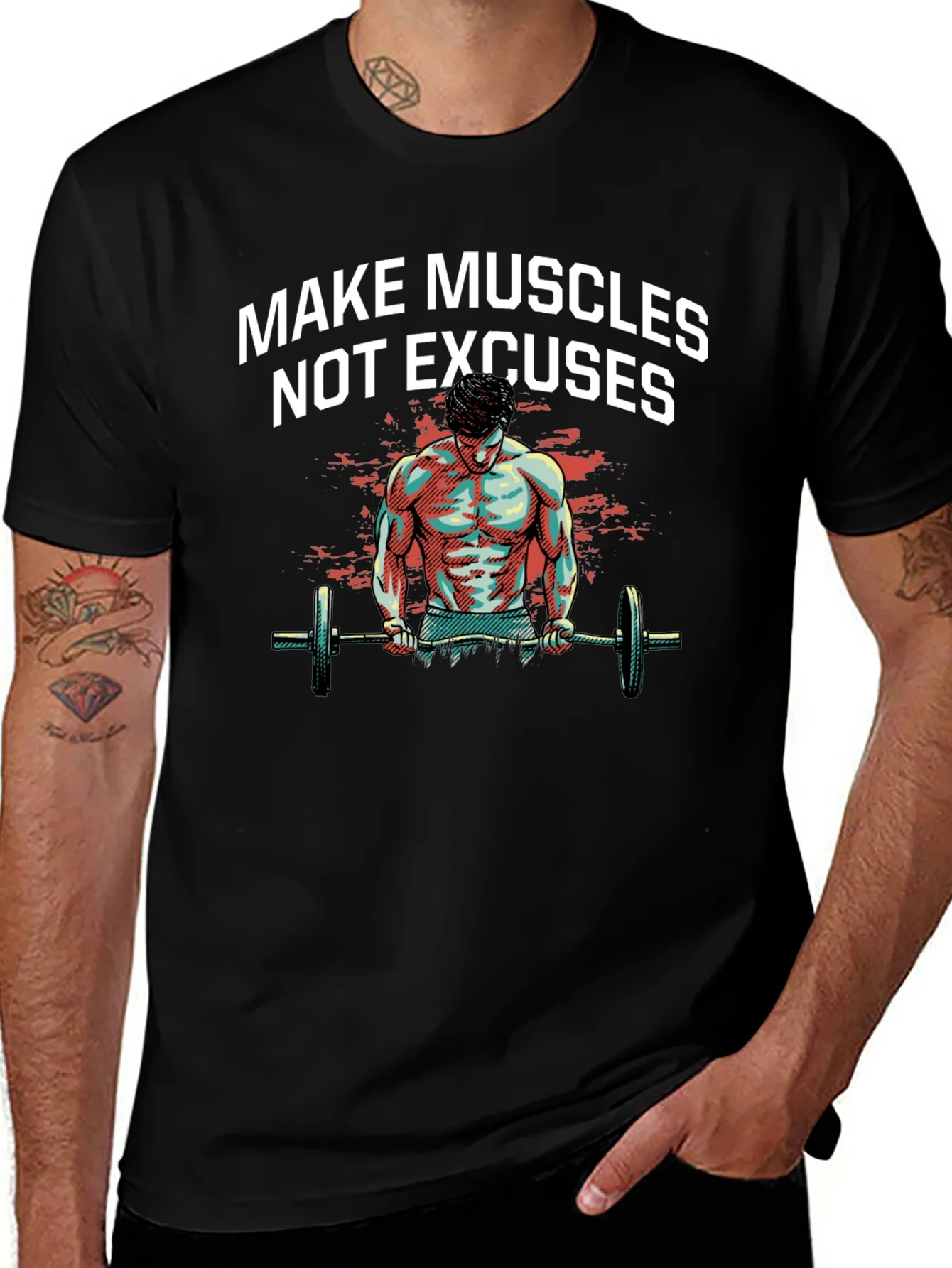 Make Muscles T-Shirt - Workout Motivation Tee